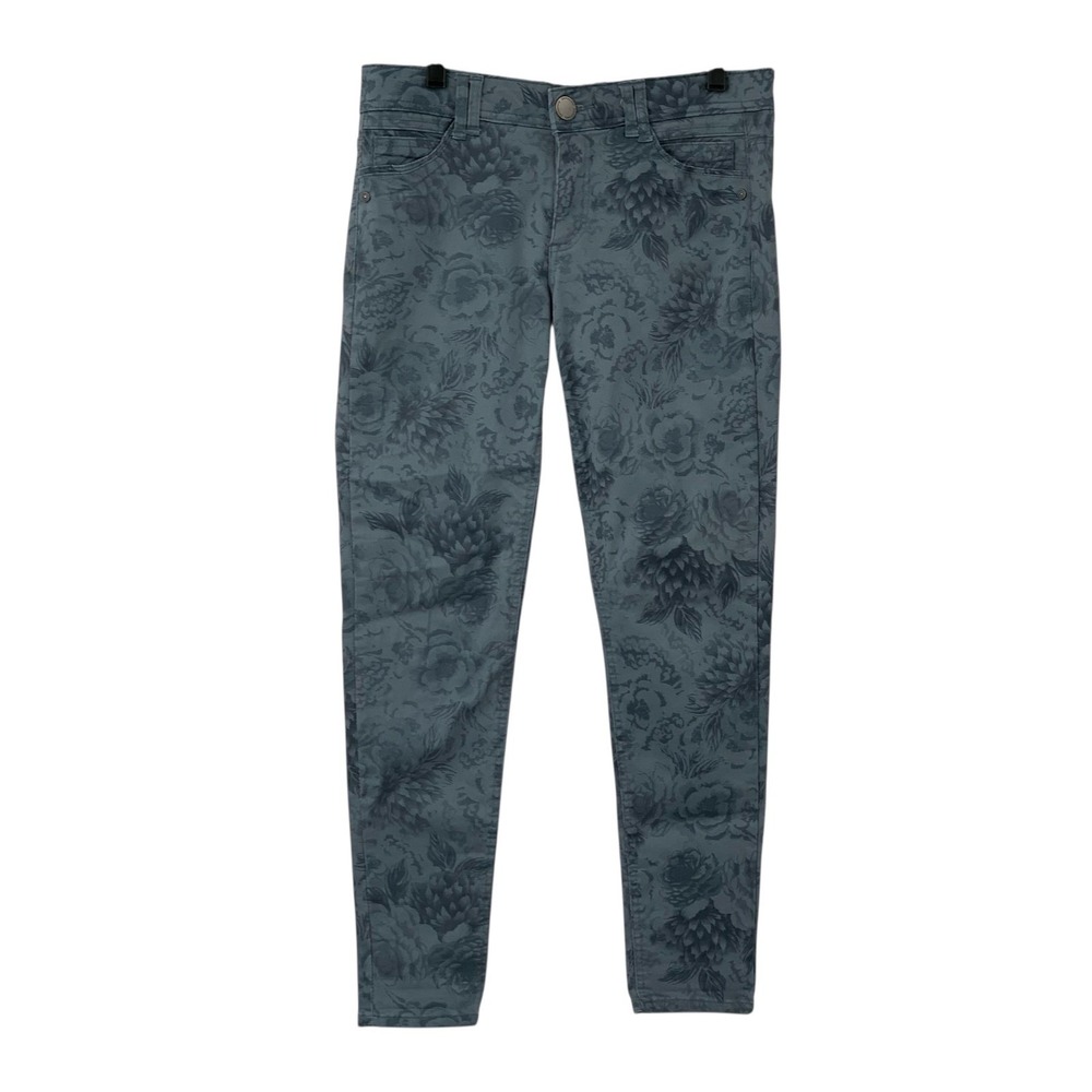 Democracy Ab Technology Women's Floral Print Skinny Jeans Blue/Gray Size 6